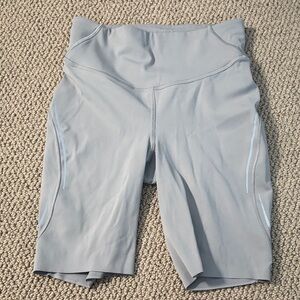 Lululemon Gray High-Waisted Bike Shorts